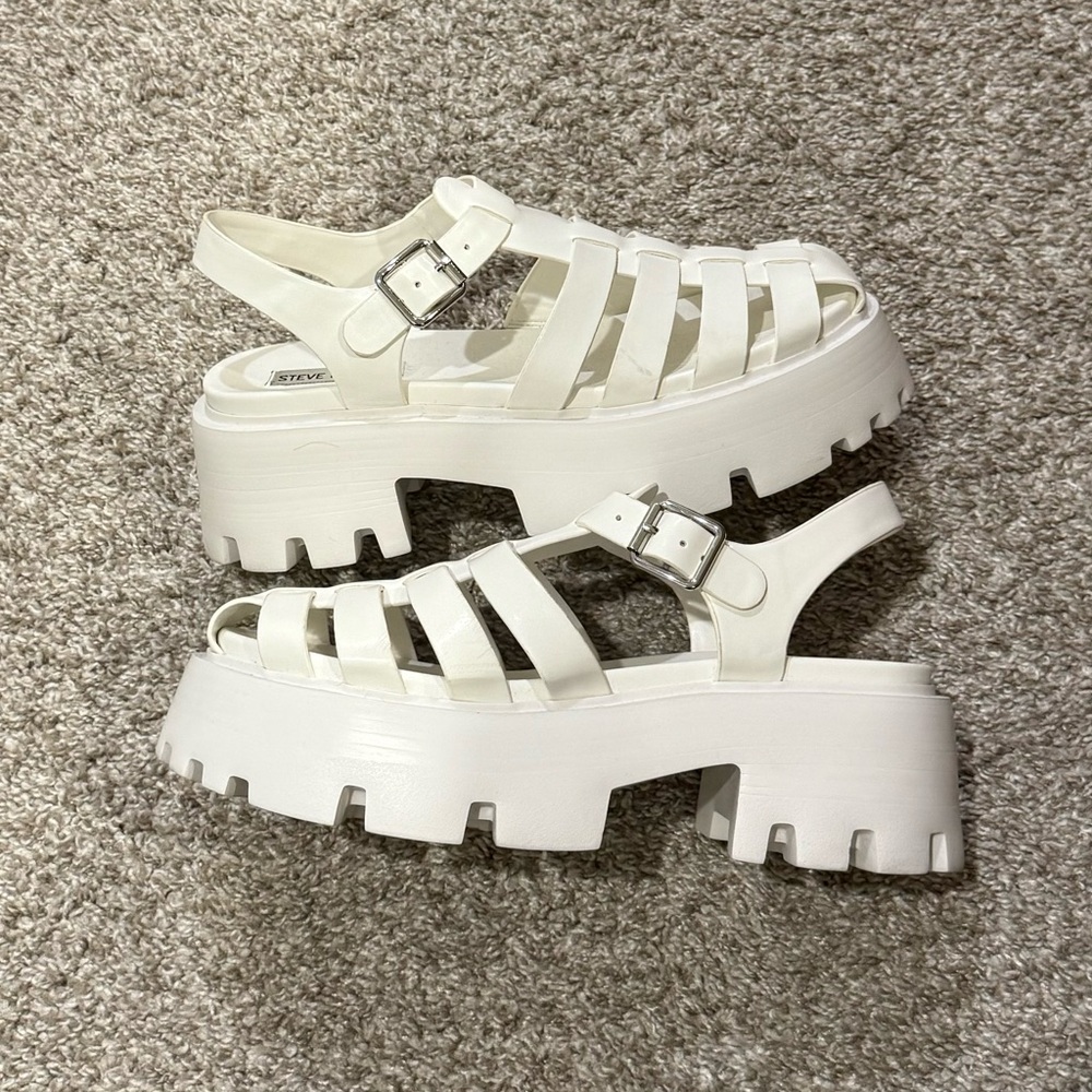 Steve Madden White Platform Gladiator Sandals - image 2